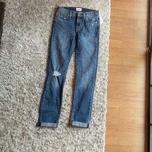 NWT Hudson straight leg w/ roll cuff size 24!